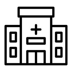 hospital building line icon