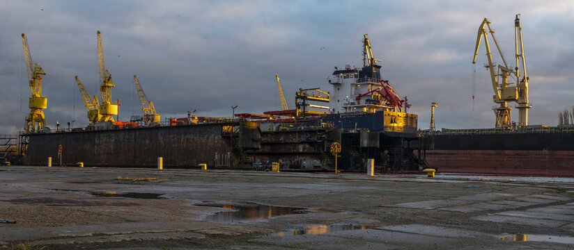CGI Backplates showing industrial areas, harbors