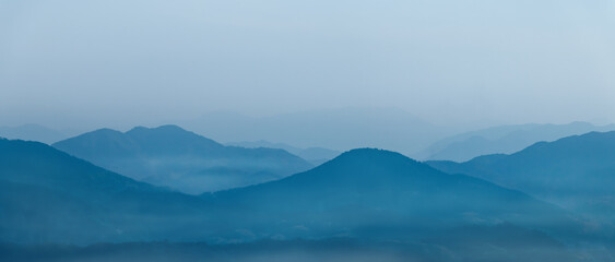 mountain landscape with clouds
