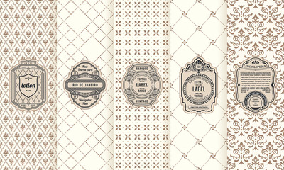 Vintage collection of design elements,labels,icon,frames, for logo,packaging,vector design of luxury products.for perfume,soap,wine, lotion Isolated