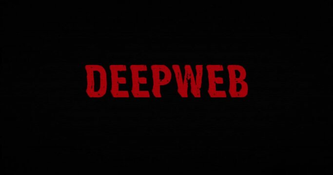 Darknet and deepweb with distorted and glitch effect seamless and loopable 3d. Cyber crime, hacking, attack and illegal network abstract concept. Noise retro tv style background.