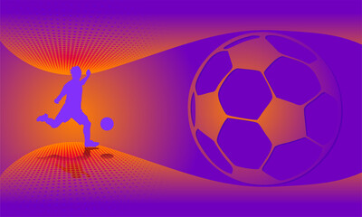 Obraz premium Soccer ball on abstract gradient background vector illustration