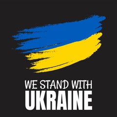 Stand with Ukraine banner. Stop War campaign