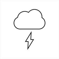 Thunder icon in line style