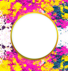 Multicolor colorful graphic design with white circle