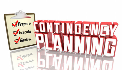 Contingency Planning Change Course Checklist Plan B New Altnerative 3d Illustration