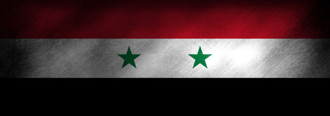 Syrian flag on a blackboard background