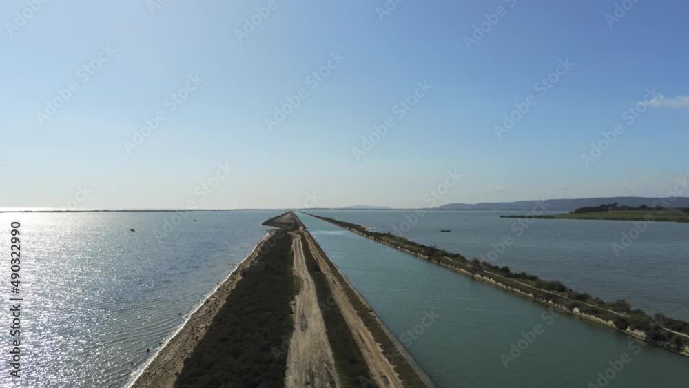 Wall mural Canal du Rhône à Sète, vue aérienne, Occitanie