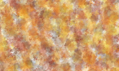 Abstract translucent watercolor background in orange tones. Cloud texture