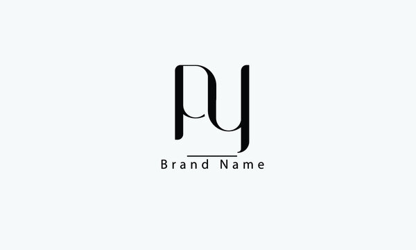PY YP P Y abstract vector logo monogram template