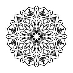 Hand drawn mandala. decoration in ethnic oriental  doodle ornament.