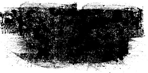Grunge Paint stripe . Vector brush Stroke . Distressed banner . Black isolated paintbrush collection . Modern Textured shape . Dry border in Black 