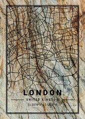 London Zoe Marble Map