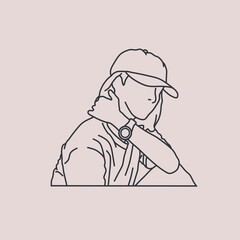 sketch of a person
