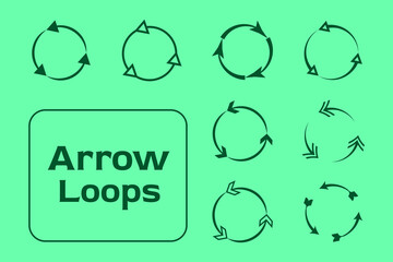 Arrow loops recycle style circle design for saving the green world.