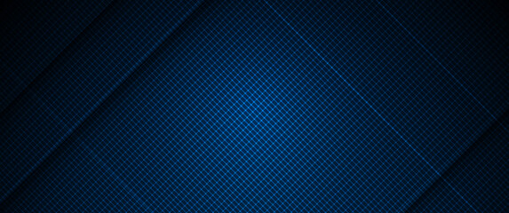 Obraz premium Vector modern digital graphic design with light line, geometric shape, stripe line pattern and texture on gradient blue colours background. Illustration abstract art for wallpaper, template, banner