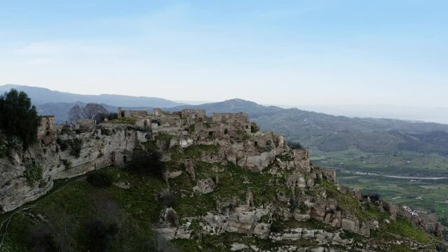 Abandoned town Brancaleone in Calabria, southern Italy