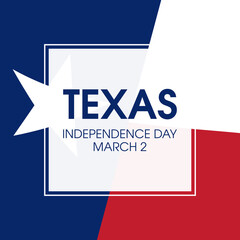 Texas Independence Day vector. Abstract texas flag frame vector. Texas Declaration of Independence on March 2. Important day