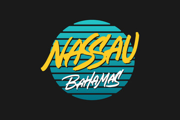 Nassau Bahamas lettering design