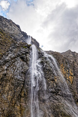 Gavarnie circus waterfall in summer
