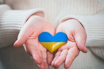 Solidarity With Ukraine. Love Ukraine concept. Russian-Ukrainian conflict.