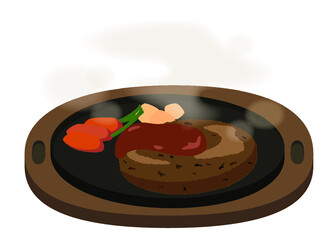 ハンバーグ
鉄板