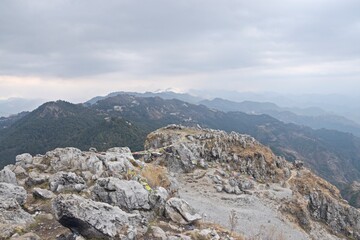 mountain landscape view from top