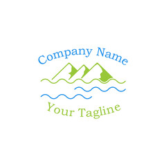 Outdoor line art mountain vector