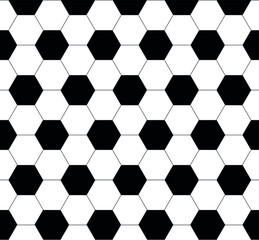 banner with black and white hexagons. football poster made of polygons. vector illustration, eps 10.