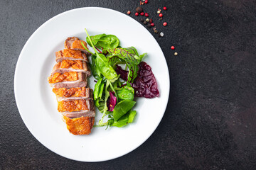 duck breast fried poultry meat healthy food fresh meal food diet snack on the table copy space food background 