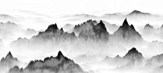 misty mountain landscape