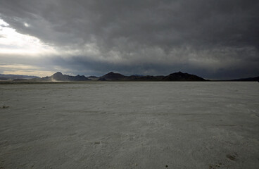 Salt desert landscape - Bonneville Salt Flats, Utah