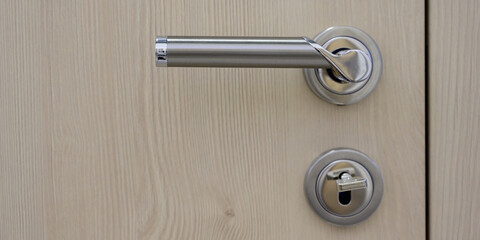 Obraz premium Banner size image of dor handle and lock