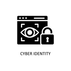 Cyber Identity Vector Solid Icon Design illustration. Fintech Symbol on White background EPS 10 File