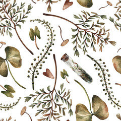 seamless pattern with leaves