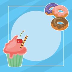 cupcake and donuts