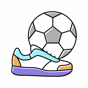 play football soccer mens leisure color icon vector illustration