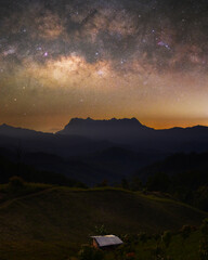 milky way over the mountain 