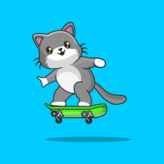 Cute cool cats mascot design