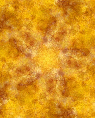 Yellow and Brown Textured Background Painted Kaleidoscope