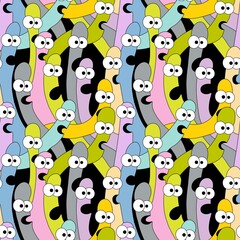 Kids seamless worms pattern for fabrics and textiles and packaging and linens and gifts and cards and hobbies