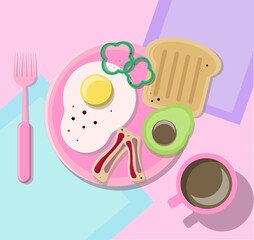 illustration breakfast