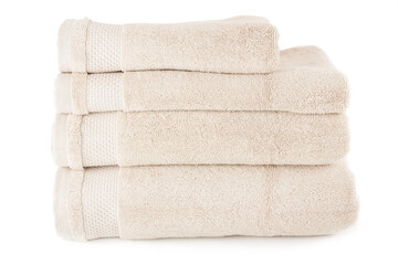 Fototapeta na wymiar Bath towels isolated on a white background.