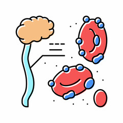 sideroblastic anemia sick color icon vector illustration