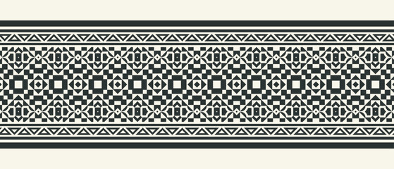 ornament style ethnic seamless borders