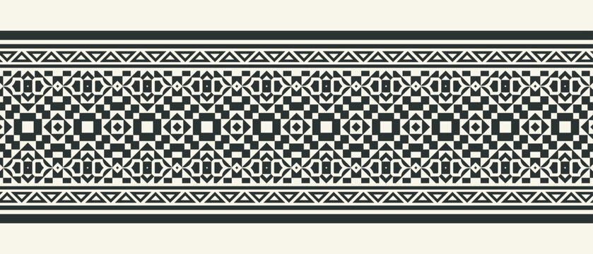 ornament style ethnic seamless borders