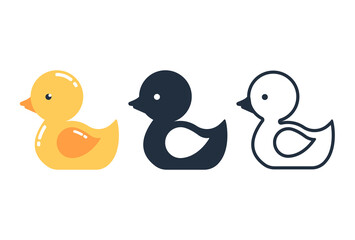 Little duck icon, Vector and Illustration.
