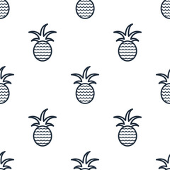 Seamless pineapple pattern background, Vector and Illustration.