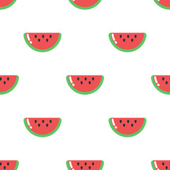 Seamless watermelon pattern background, Vector and Illustration.