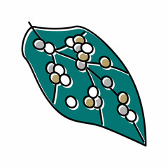 eggs silkworm color icon vector illustration